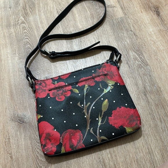 DANA BUCHMAN | Gracie Red Rose Polka Dot Faux Leather Crossbody Bag - Picture 3 of 7